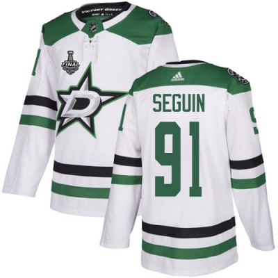 Adidas Dallas Stars #91 Tyler Seguin White Road Authentic 2020 Stanley Cup Final Stitched NHL Jersey Men's